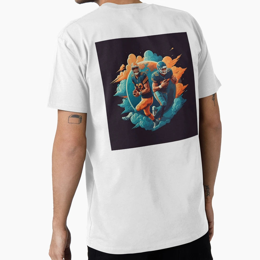 Dynamic Football Artwork Vibrant Team T-Shirt - Custom Art Print Men Women - T-Shirt, Sweatshirt, Hoodie