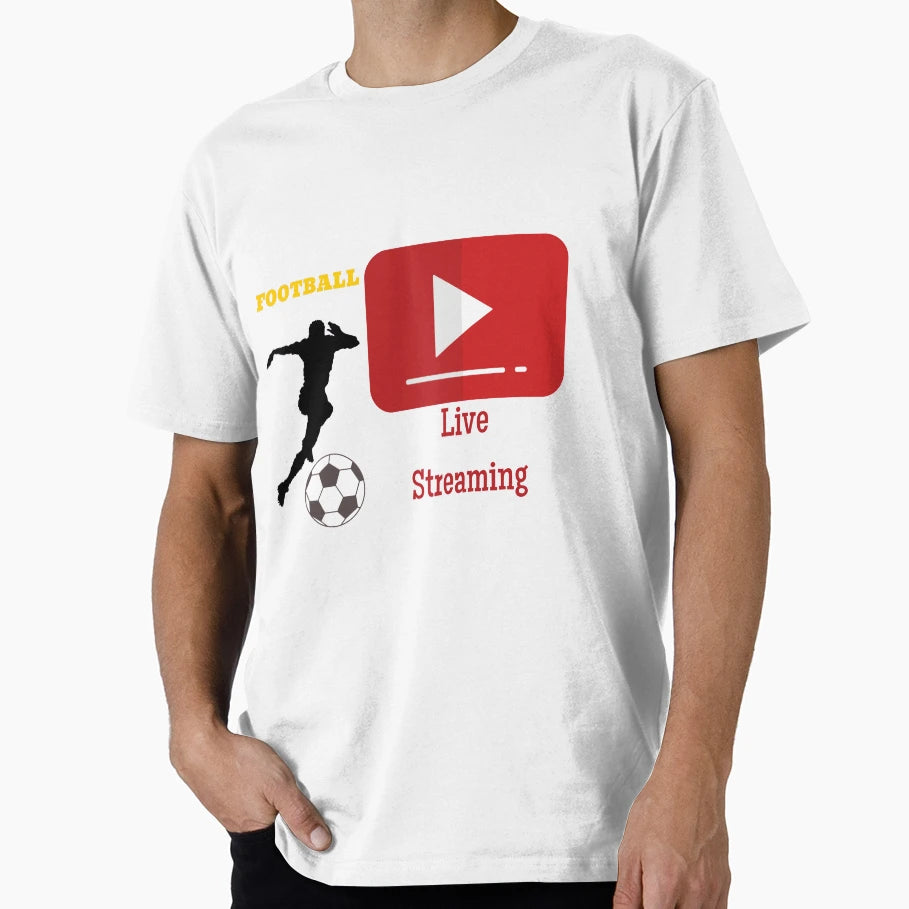 Football Live Streaming T-Shirt - Novelty Apparel Unisex - T-Shirt, Sweatshirt, Hoodie