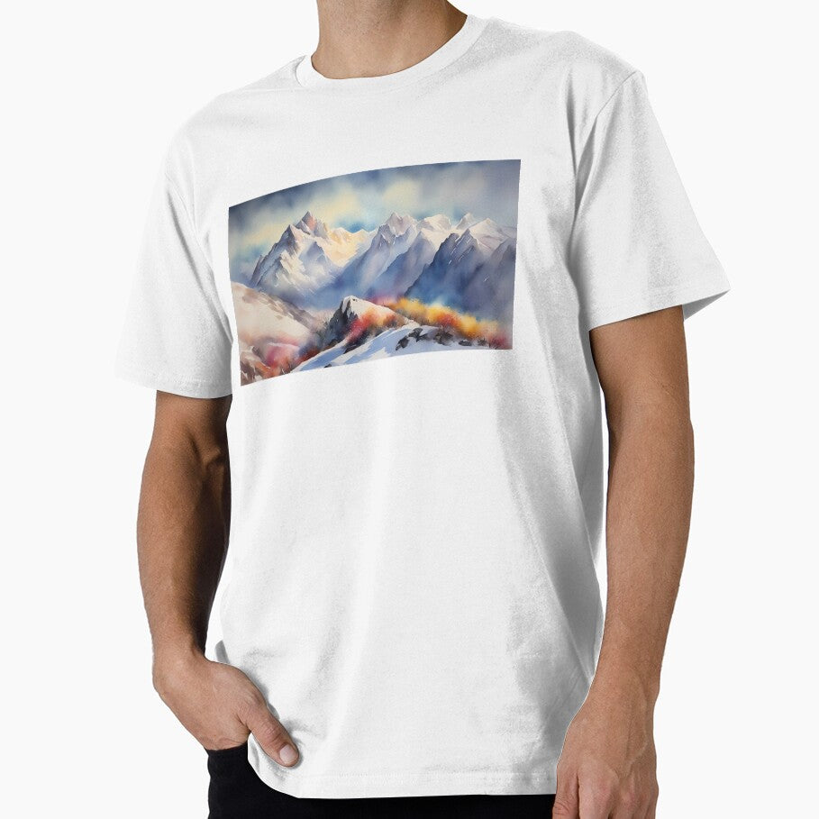 Snowy Mountain Range by CalmnessbyChoice - Adult & Kids T-Shirts, Sweatshirts & Hoodies apparel design preview 1