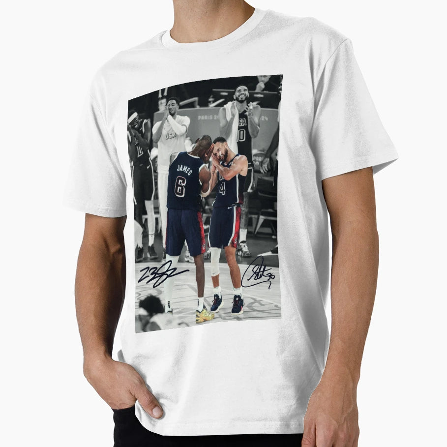 Lebron James Steph Curry T-Shirt - Casual Everyday Wear for Adults - T-Shirt, Sweatshirt, Hoodie