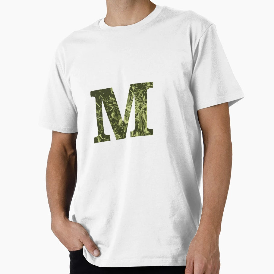 Alphabet Letter M Monogram T-Shirt - Trendy Graphic Men Women - T-Shirt, Sweatshirt, Hoodie