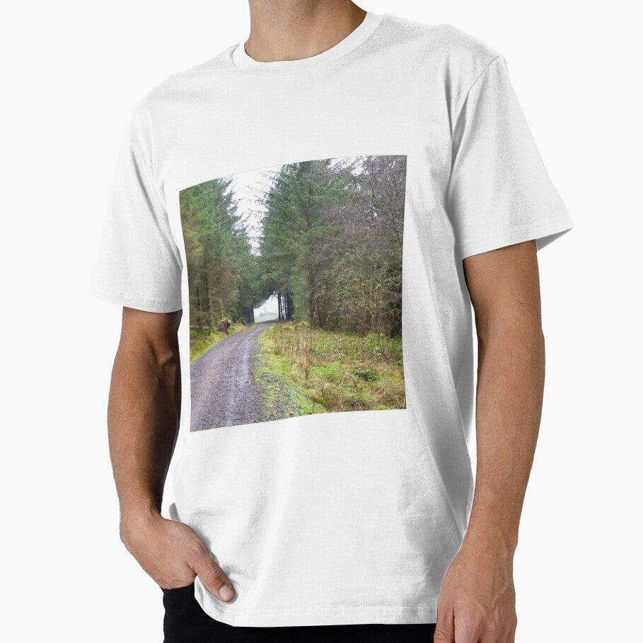 Road through Scottish forest by RSdesignbureau - Adult & Kids T-Shirts, Sweatshirts & Hoodies apparel design preview 1