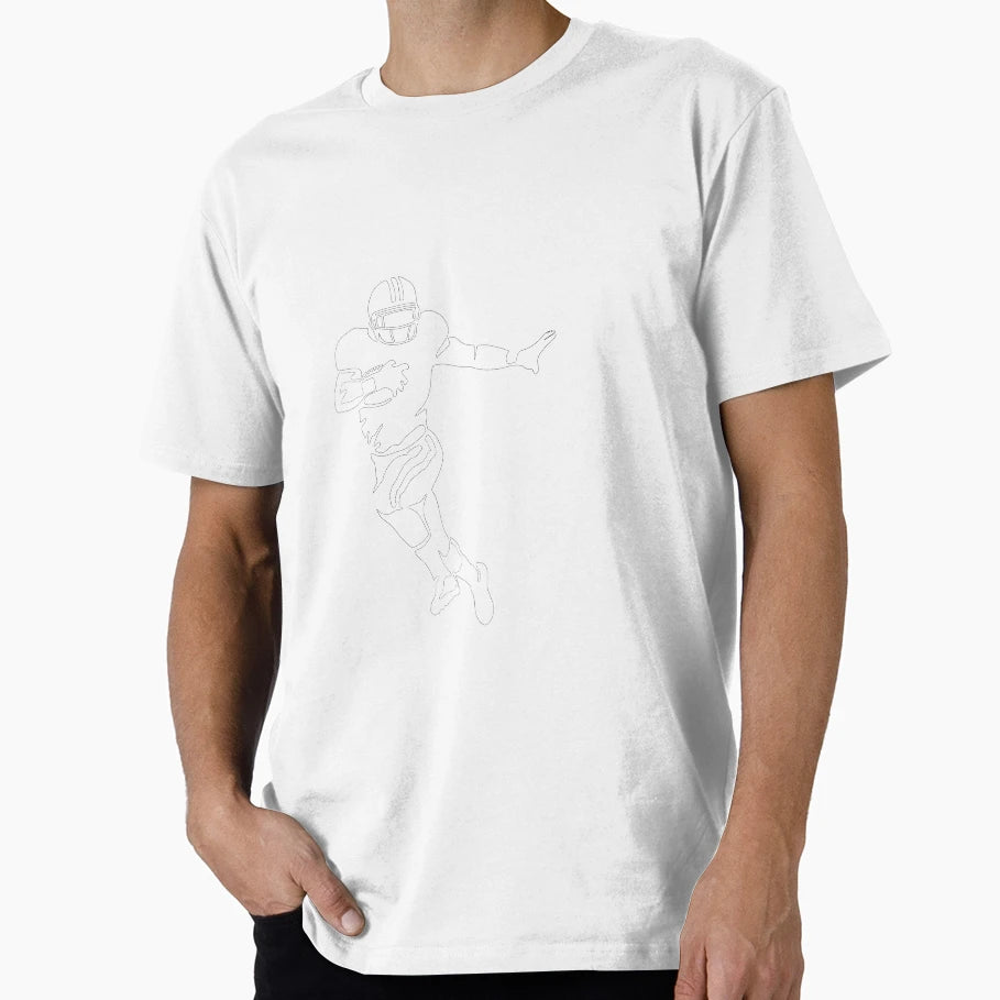 Minimal Football Player T-Shirt - Casual Everyday Wear Men Women - T-Shirt, Sweatshirt, Hoodie