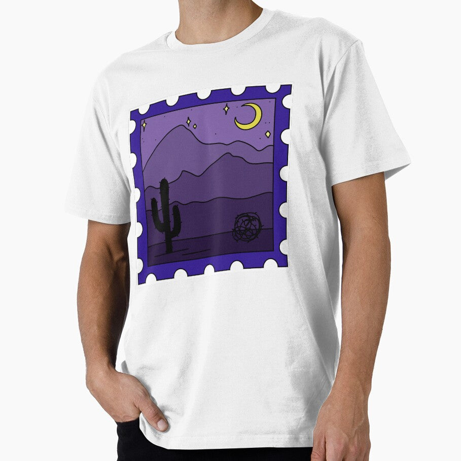 Night Time Desert Stamp by TheLemonDinosaur - Adult & Kids T-Shirts, Sweatshirts & Hoodies apparel design preview 1