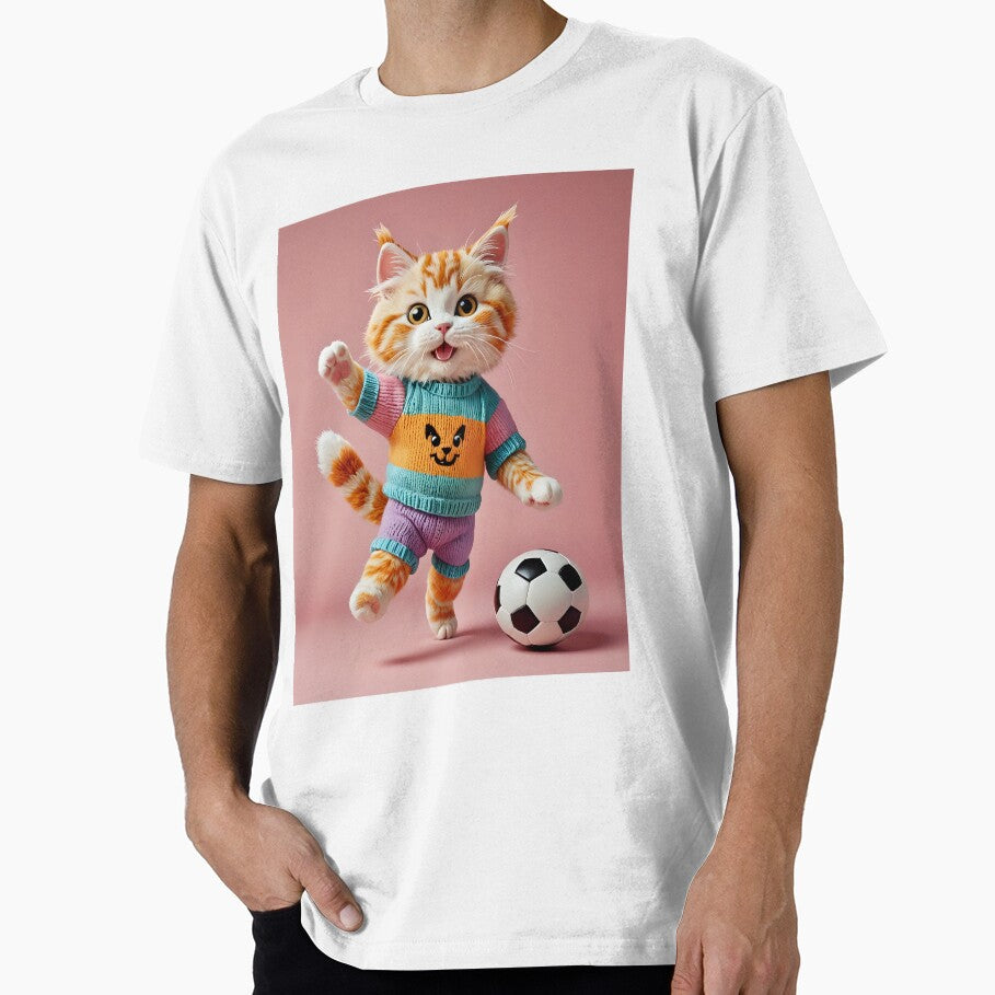 Knitted lovable football cat by Studio Quirk - Adult & Kids T-Shirts, Sweatshirts & Hoodies apparel design preview 1