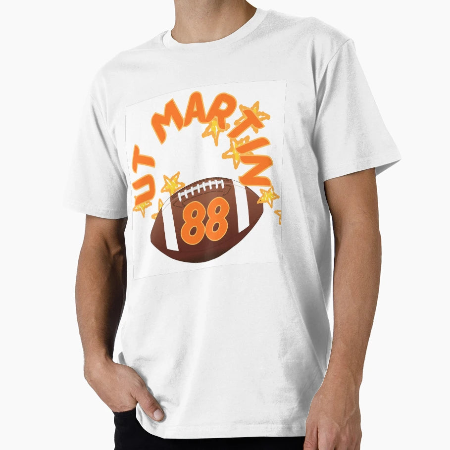 Ut Martin Football 88 Game Day Button T-Shirt - Custom Art Print Men Women - T-Shirt, Sweatshirt, Hoodie