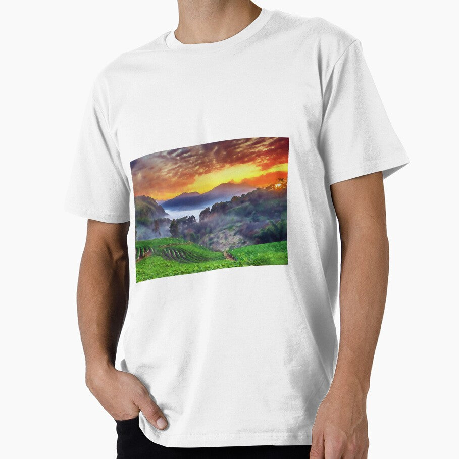 Hill Forest At Sunset by aryan-gallery - Adult & Kids T-Shirts, Sweatshirts & Hoodies apparel design preview 1