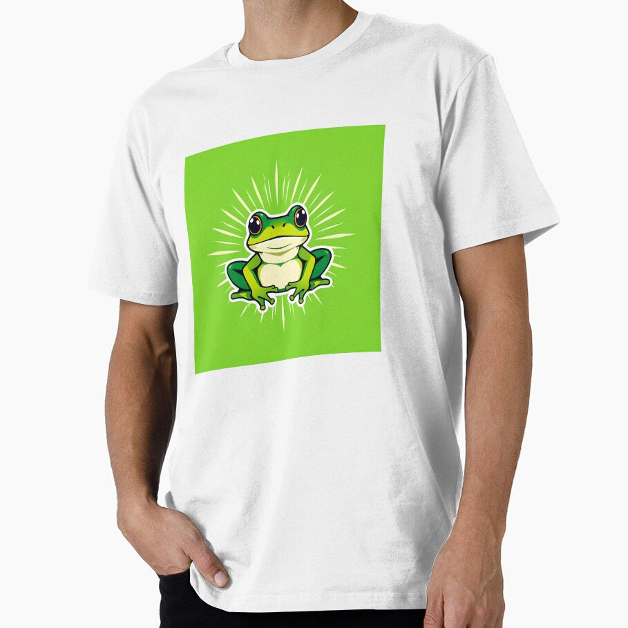 Cute Frog Logo Adorable Amphibian Cartoon Graphic - Adult & Kids T-Shirts, Sweatshirts & Hoodies apparel design preview 1