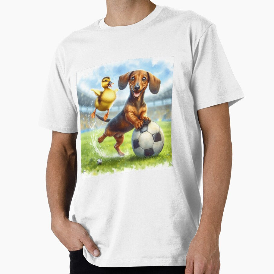 Cute dog soccer by 7Bluedragon (Jane art collection) - Adult & Kids T-Shirts, Sweatshirts & Hoodies apparel design preview 1