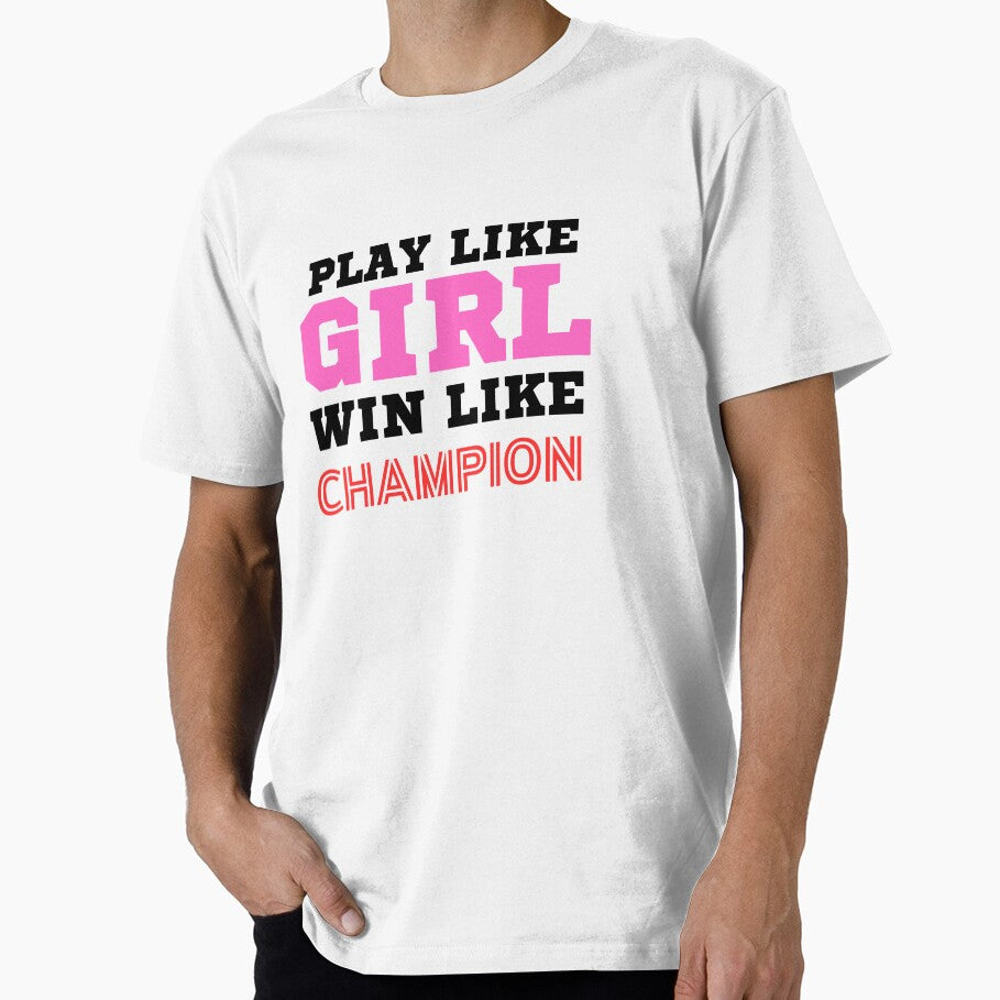 Girl Soccer, Play LIke Win Champion by InnovativeGFX - Adult & Kids T-Shirts, Sweatshirts & Hoodies apparel design preview 1