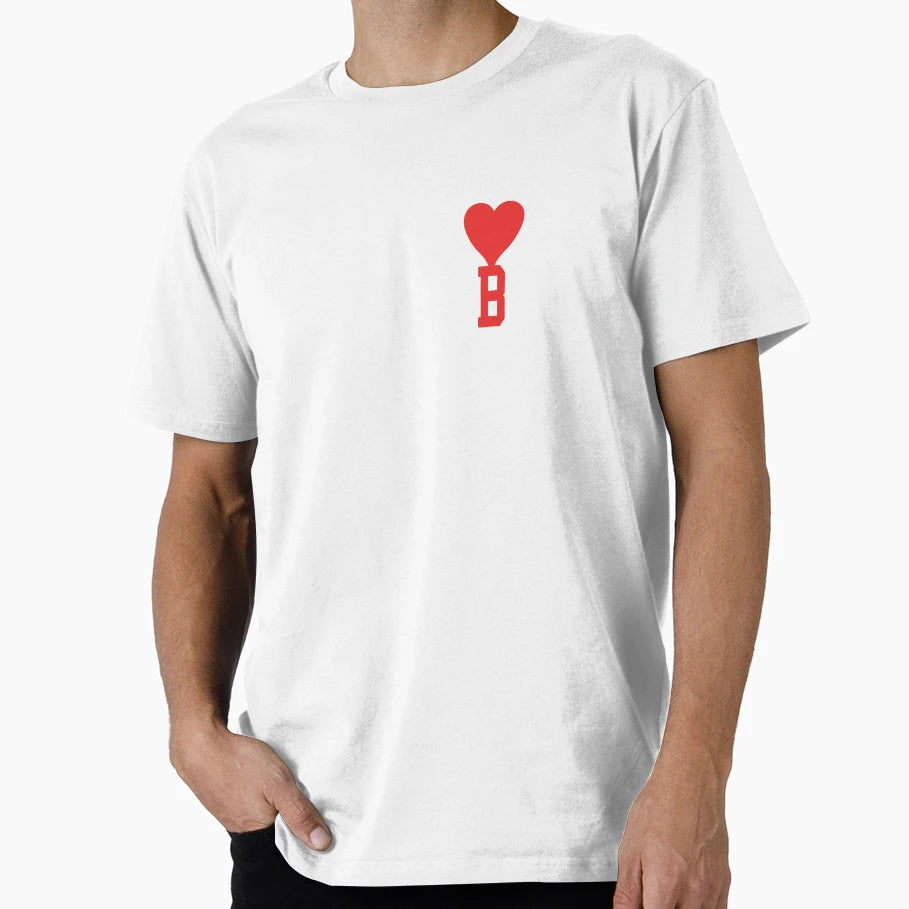 Personalize B Name Love Heart Love Hoodie - Casual Everyday Wear Unisex - T-Shirt, Sweatshirt, Hoodie