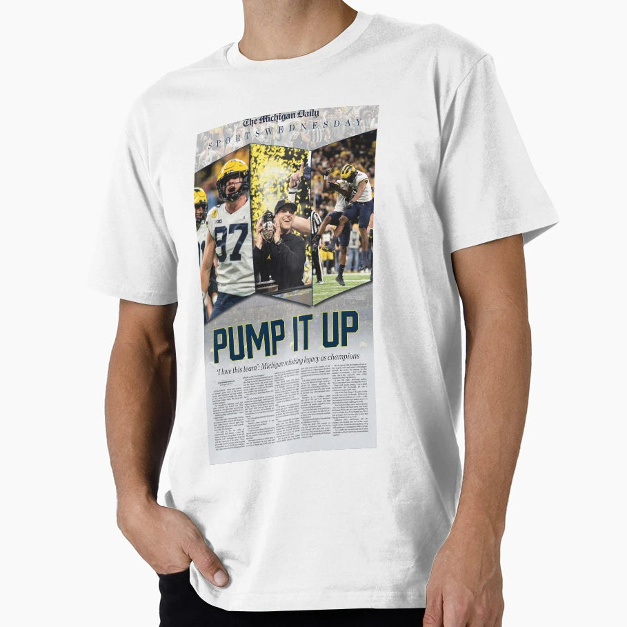12 8 Michigan Daily Back Cover T-Shirt - Streetwear Style for Adults - T-Shirt, Sweatshirt, Hoodie