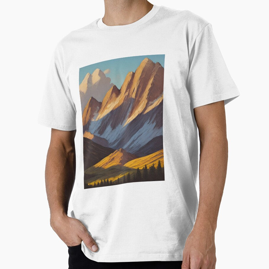 Mountain landscape misty art by Vdae - Adult & Kids T-Shirts, Sweatshirts & Hoodies apparel design preview 1