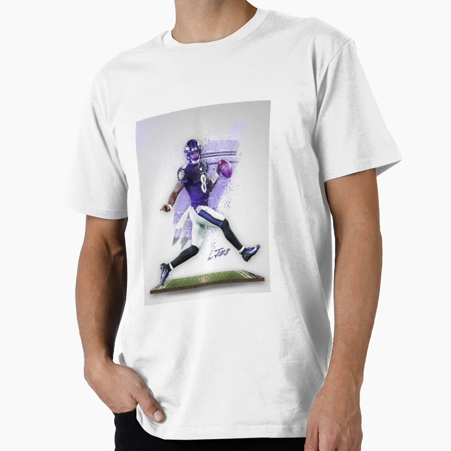 Lamar Baltimore Sports Art T-Shirt - Casual Everyday Wear for Adults - T-Shirt, Sweatshirt, Hoodie