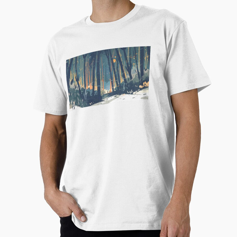 Quiet Path Through Winter Woods by Dusk Atelier - Adult & Kids T-Shirts, Sweatshirts & Hoodies apparel design preview 1