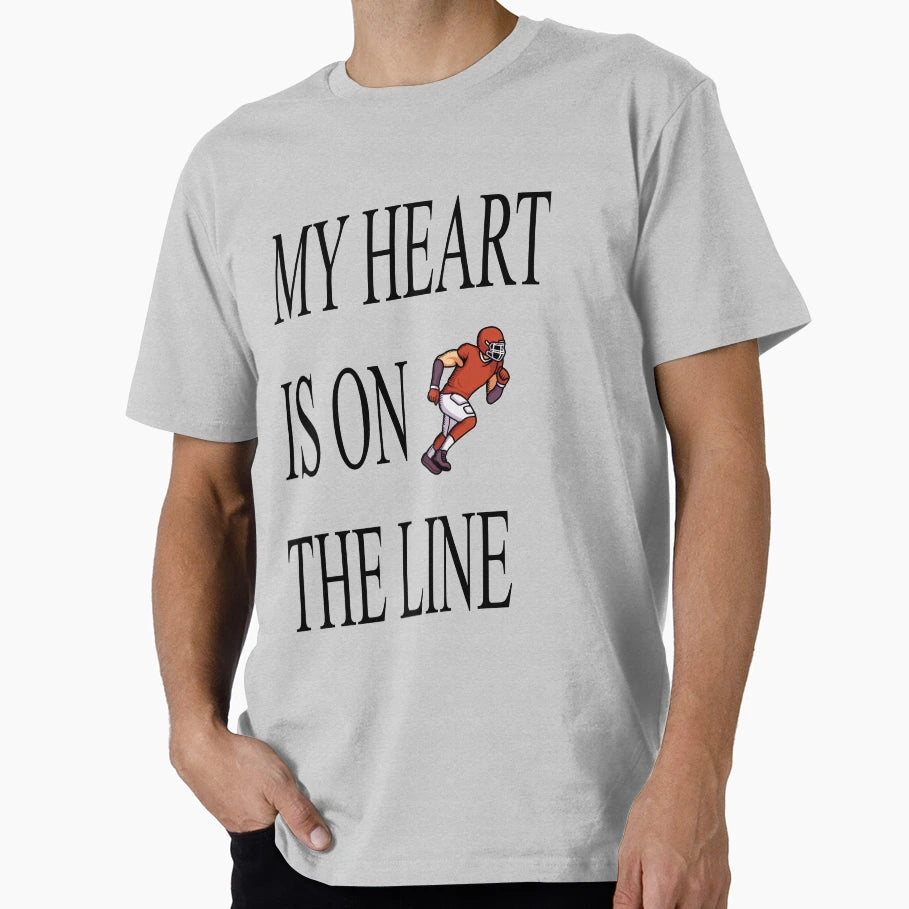 My Heart Is Line T-Shirt - Fun Novelty Design Unisex - T-Shirt, Sweatshirt, Hoodie