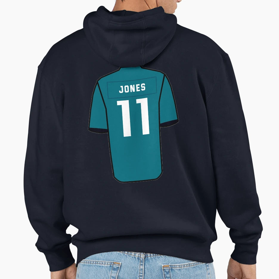 Jones Jersey Hoodie - Minimalist Print for Adults - T-Shirt, Sweatshirt, Hoodie