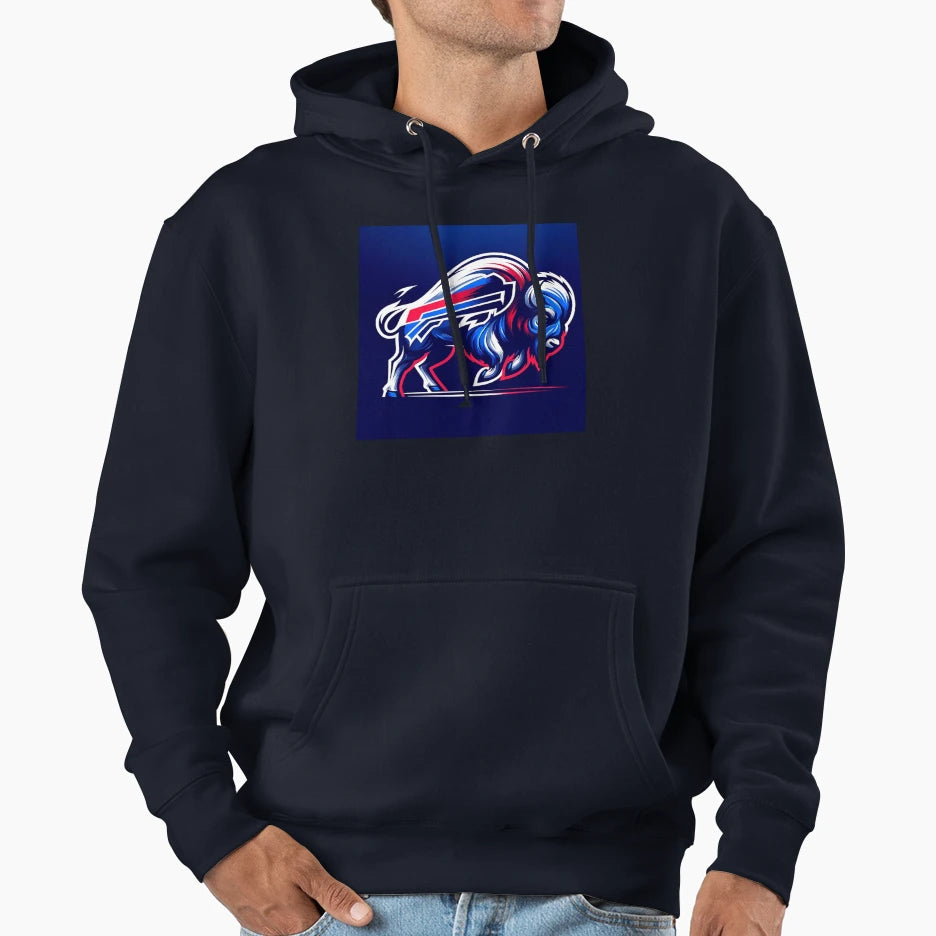 Buffalo Football Hoodie - Novelty Apparel for Adults - T-Shirt, Sweatshirt, Hoodie