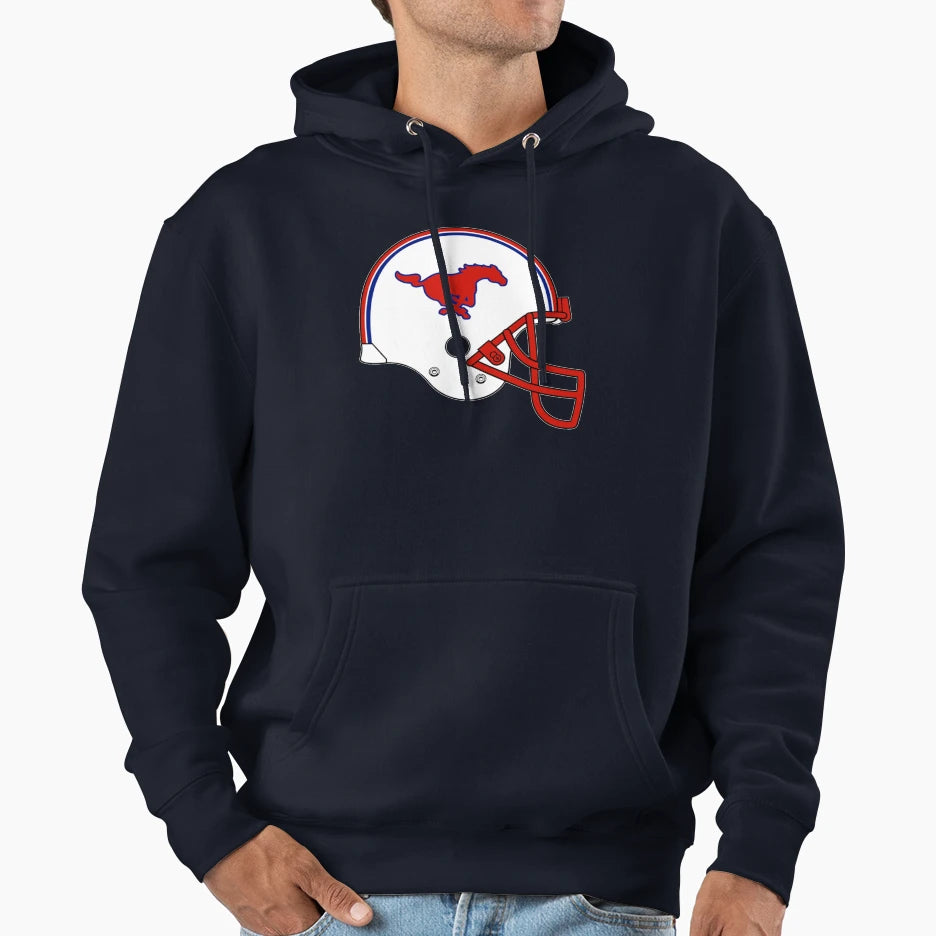 Smu Football Helmet Hoodie - Graphic Print Men Women - T-Shirt, Sweatshirt, Hoodie