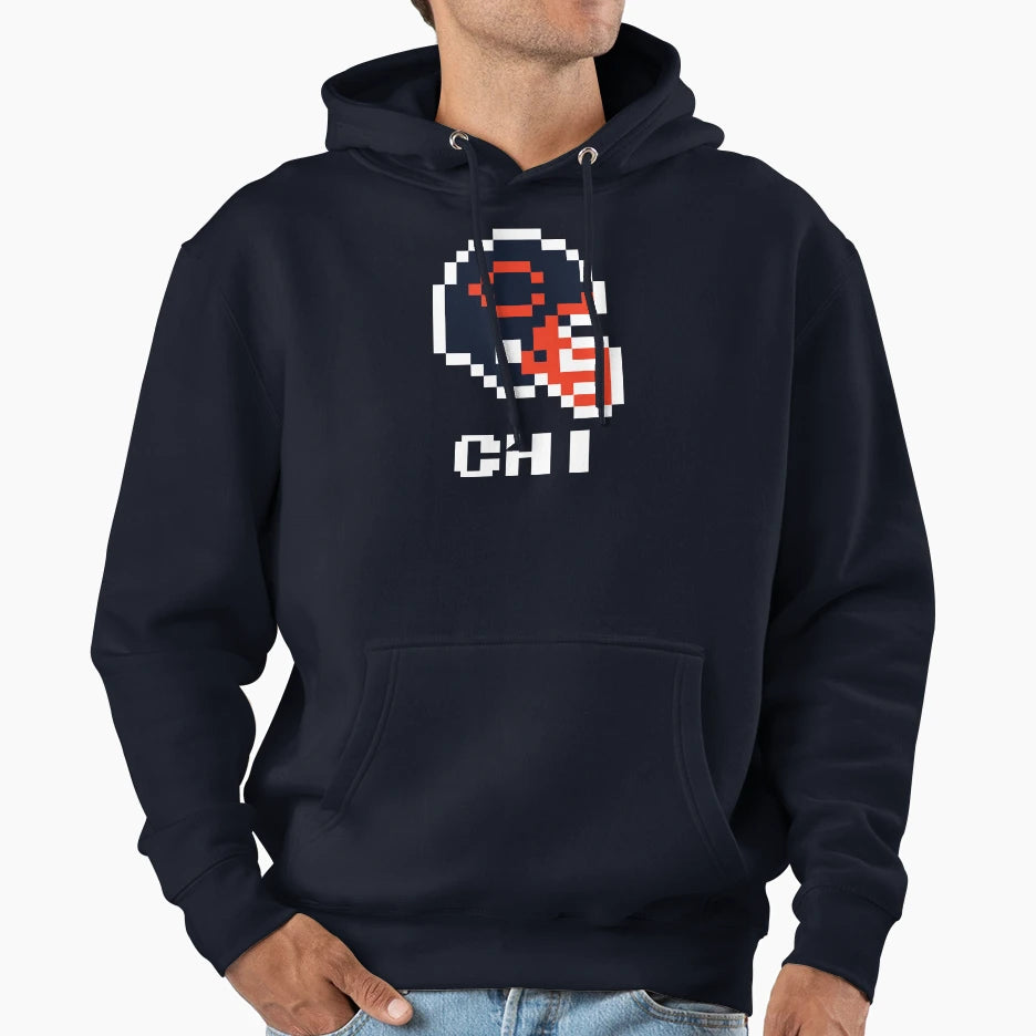 Chicago Bears Tecmo Super Bowl Hoodie - Novelty Apparel for Adults - T-Shirt, Sweatshirt, Hoodie