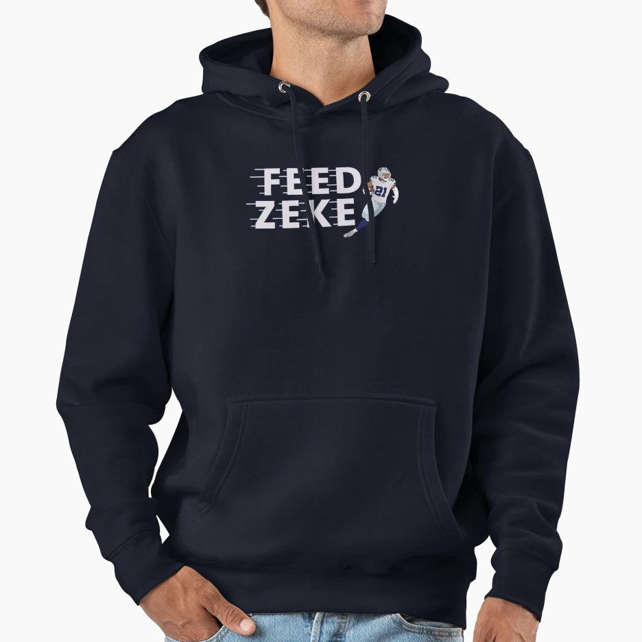 Feed Zeke Hoodie - Fun Novelty Design Unisex - T-Shirt, Sweatshirt, Hoodie