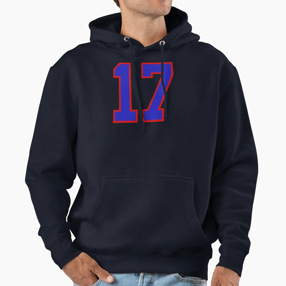 Allen 17 Buffalo Hoodie - Minimalist Print Men Women - T-Shirt, Sweatshirt, Hoodie