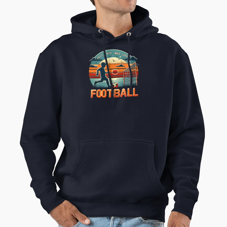 Just Who Loves Football Hoodie - Unique Graphic Men Women - T-Shirt, Sweatshirt, Hoodie
