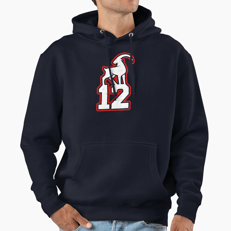 Goat 12 New England Brady Hoodie - Casual Everyday Wear Unisex - T-Shirt, Sweatshirt, Hoodie