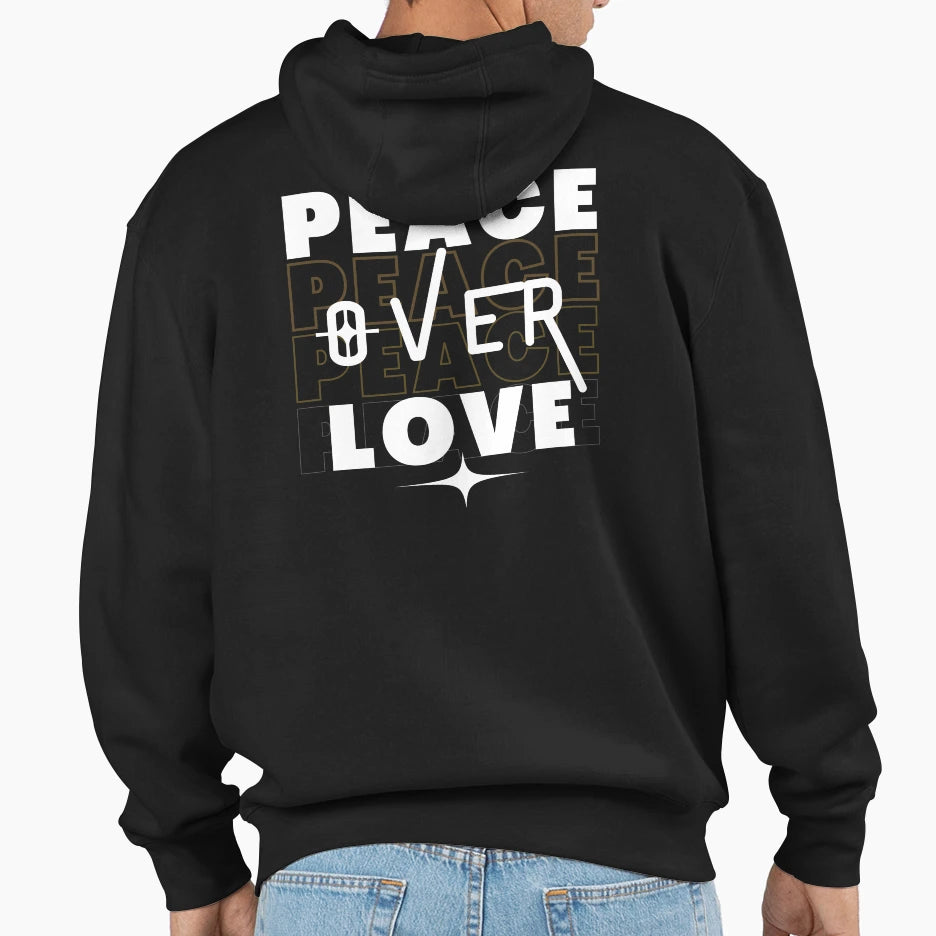 Peace Over Love T-Shirt - Minimalist Print Unisex - T-Shirt, Sweatshirt, Hoodie