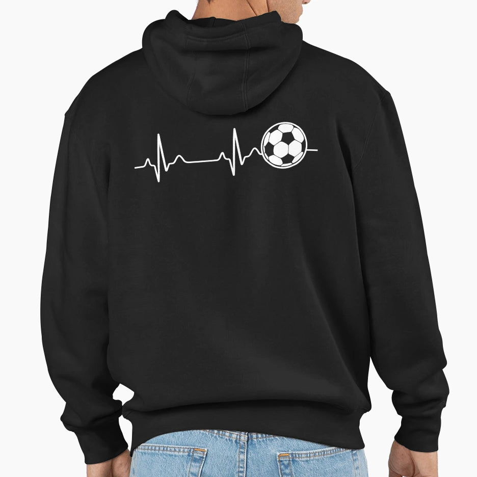 Soccer Keeps My Heart Kicking Lifelines Hoodie - Graphic Print for Adults - T-Shirt, Sweatshirt, Hoodie
