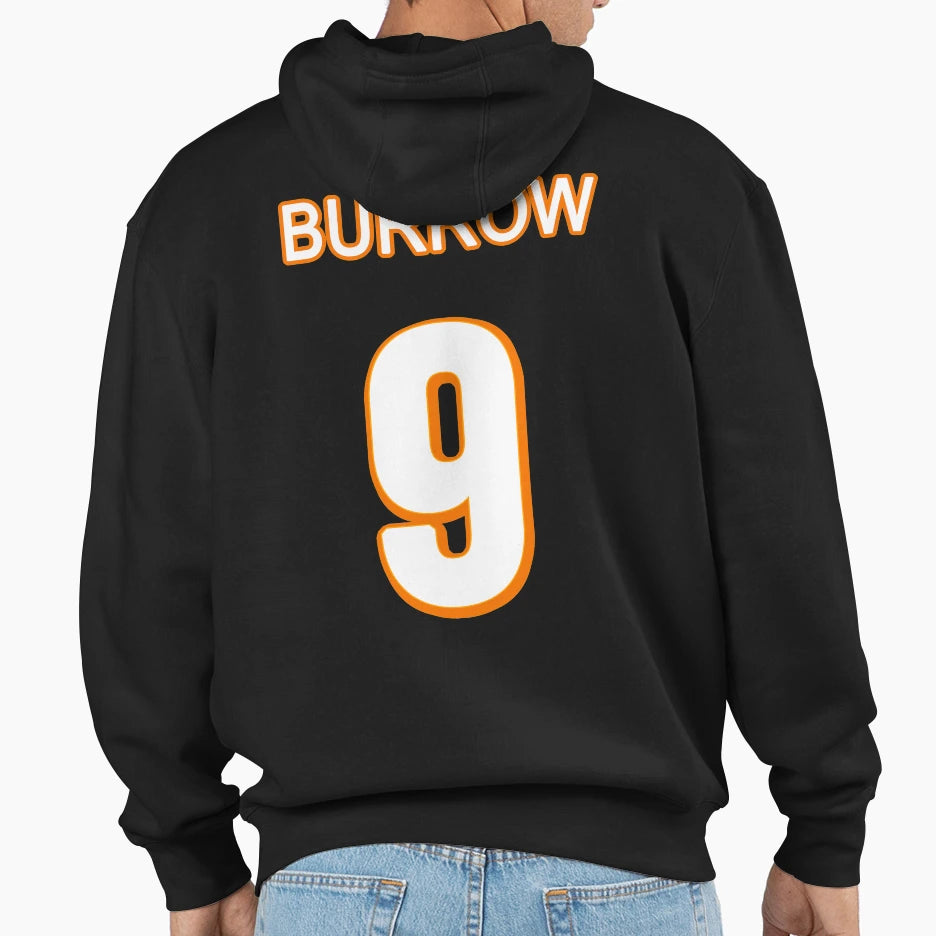 Burrow Jersey Hoodie - Casual Everyday Wear for Adults - T-Shirt, Sweatshirt, Hoodie