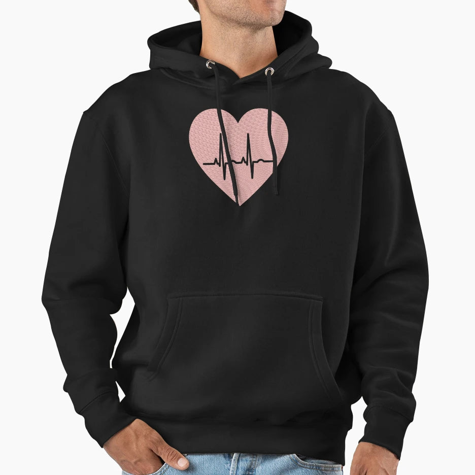 Heart Pulse Hoodie - Streetwear Style for Adults - T-Shirt, Sweatshirt, Hoodie