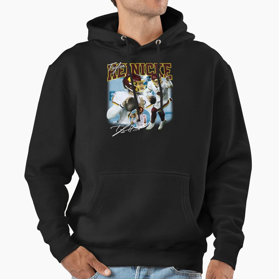 Taylor Heinicke Football Signature Hoodie - Aesthetic Graphic for Adults - T-Shirt, Sweatshirt, Hoodie