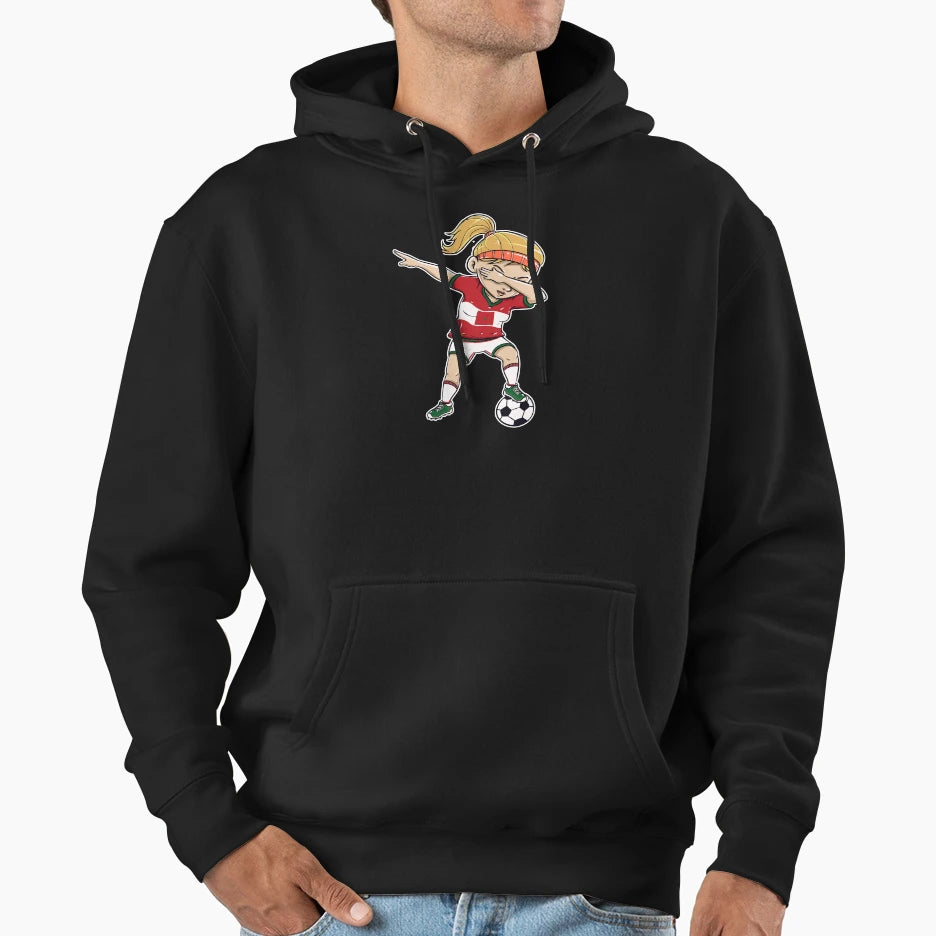 Dabbing Soccer Player Funny Morroco Fan Hoodie - Unique Graphic for Adults - T-Shirt, Sweatshirt, Hoodie