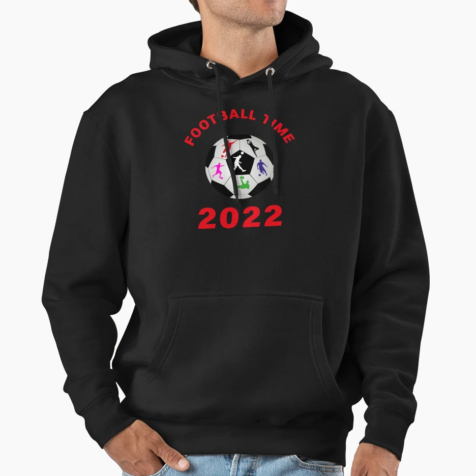 Football Time 2022 Hoodie - Fun Novelty Design Unisex - T-Shirt, Sweatshirt, Hoodie