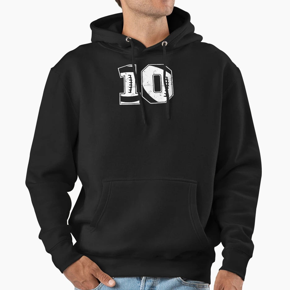 Football 10 Hoodie - Custom Art Print for Adults - T-Shirt, Sweatshirt, Hoodie