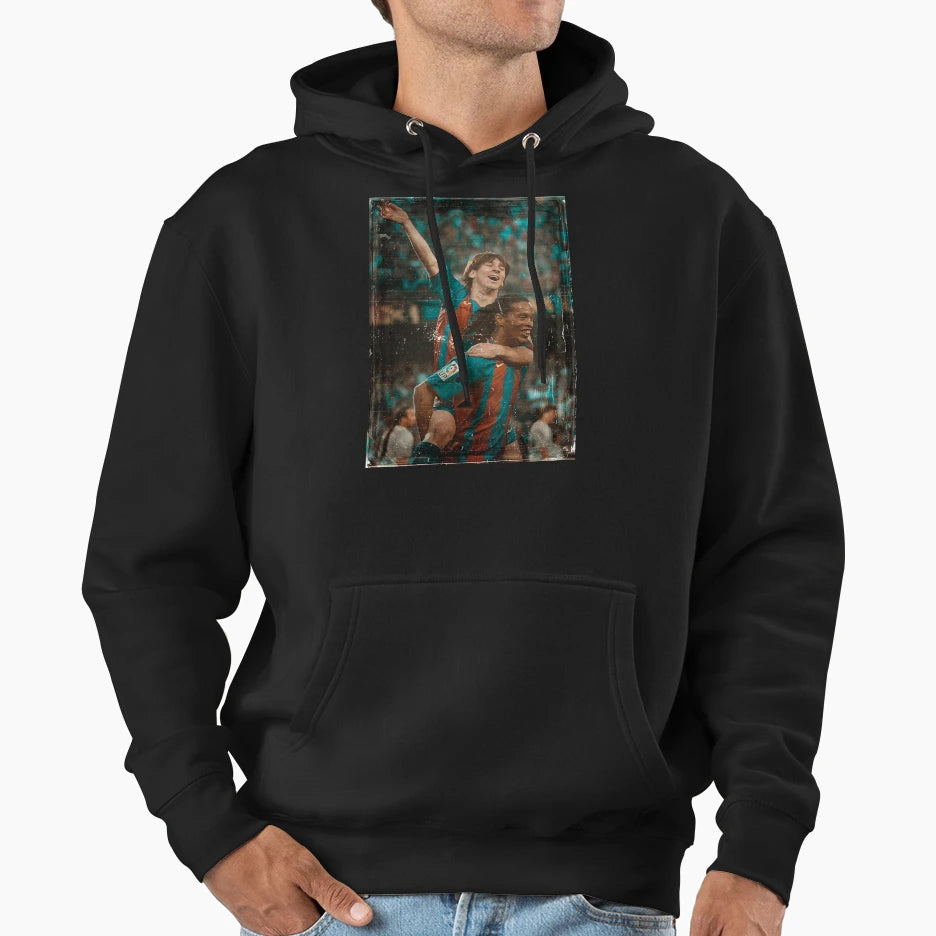 Messi And Ronaldinho Hoodie - Fun Novelty Design for Adults - T-Shirt, Sweatshirt, Hoodie