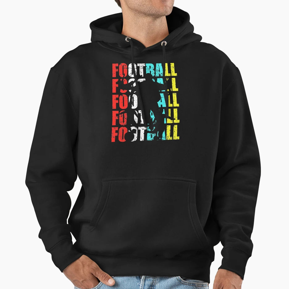 Football Soccer Lover Silhouette Hoodie - Casual Everyday Wear Unisex - T-Shirt, Sweatshirt, Hoodie