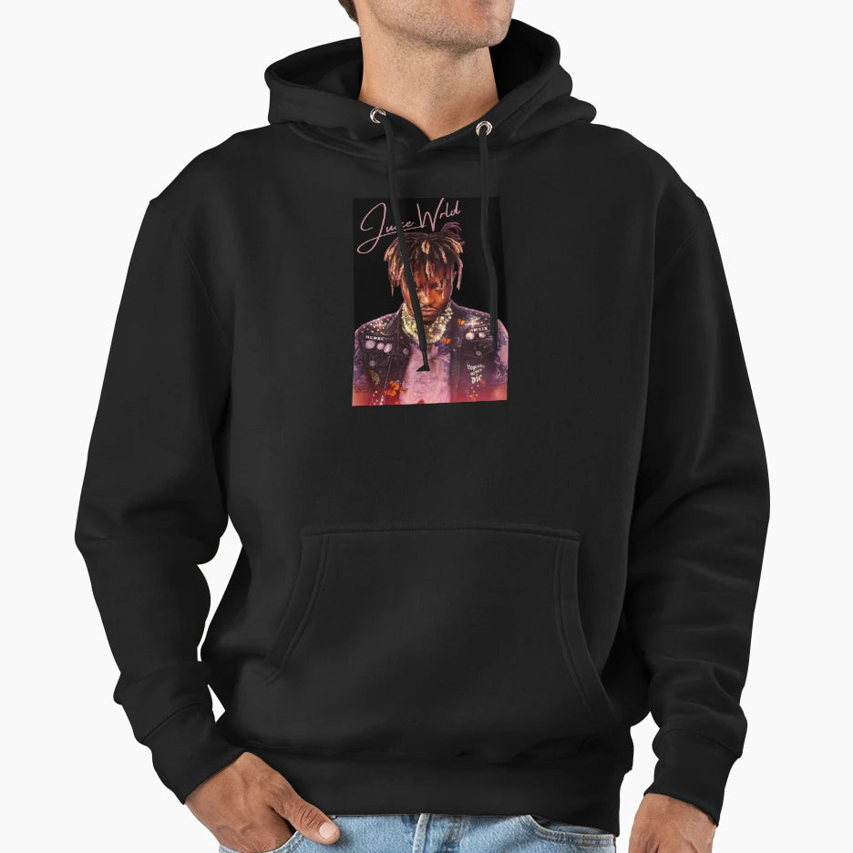 Juicewrld Black Hoodie - Aesthetic Graphic for Adults - T-Shirt, Sweatshirt, Hoodie
