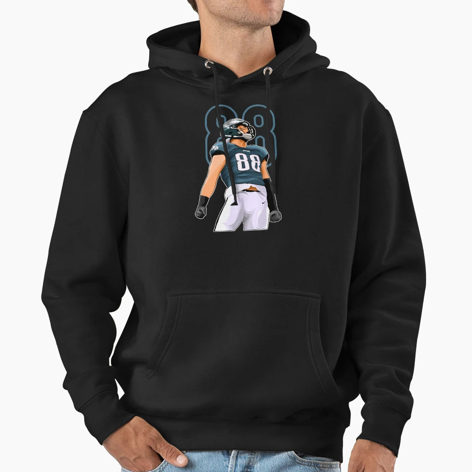 Dallas Goedert Philadelphia 88 Number Hoodie - Trendy Graphic Unisex - T-Shirt, Sweatshirt, Hoodie