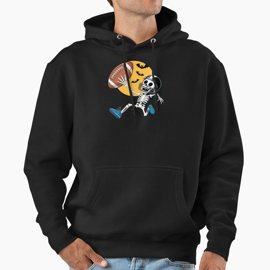 American Football Skeleton Hoodie - Casual Everyday Wear for Adults - T-Shirt, Sweatshirt, Hoodie