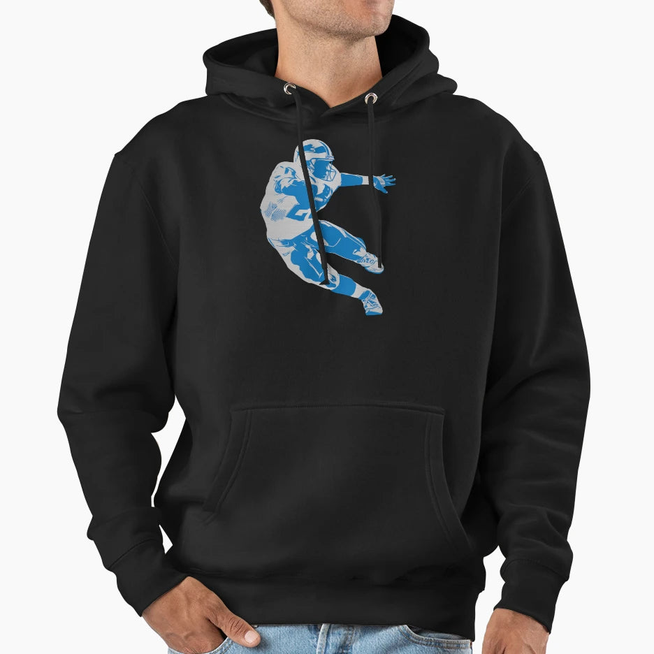 Barry Sanders Hologram Hoodie - Minimalist Print for Adults - T-Shirt, Sweatshirt, Hoodie