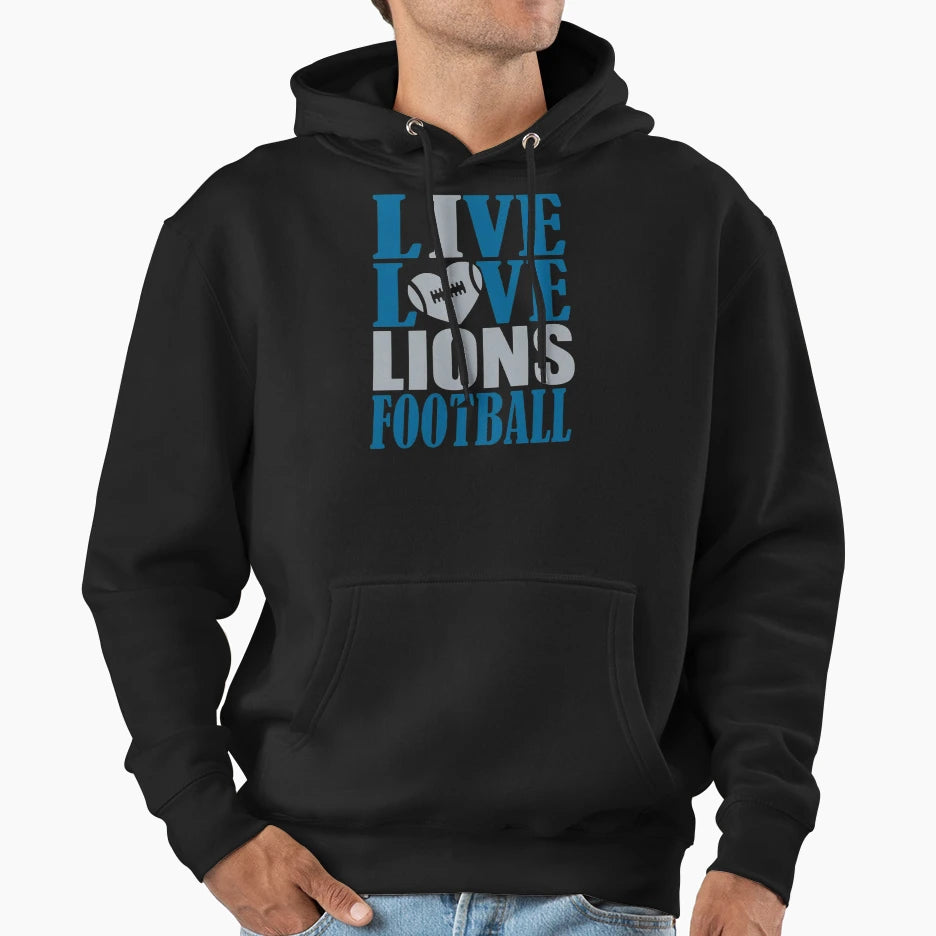 Football Detroit Lions Hoodie - Trendy Graphic Unisex - T-Shirt, Sweatshirt, Hoodie