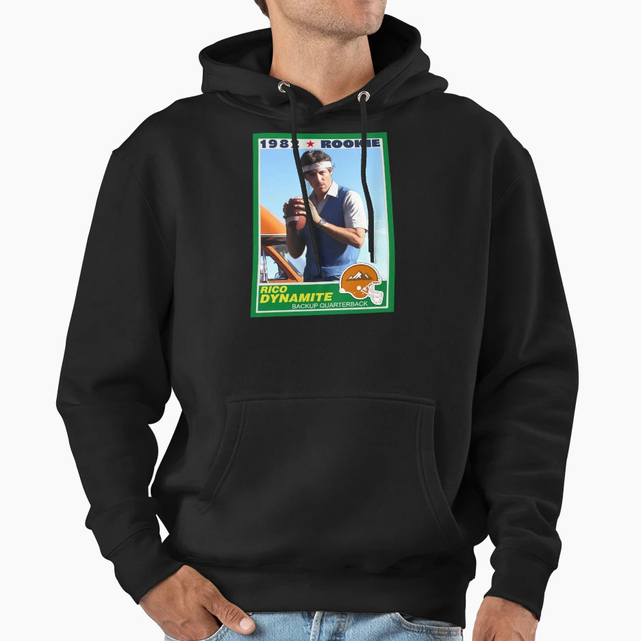 Uncle Rico Rookie Card Napoleon Dynamite Hoodie - Trendy Graphic Unisex - T-Shirt, Sweatshirt, Hoodie