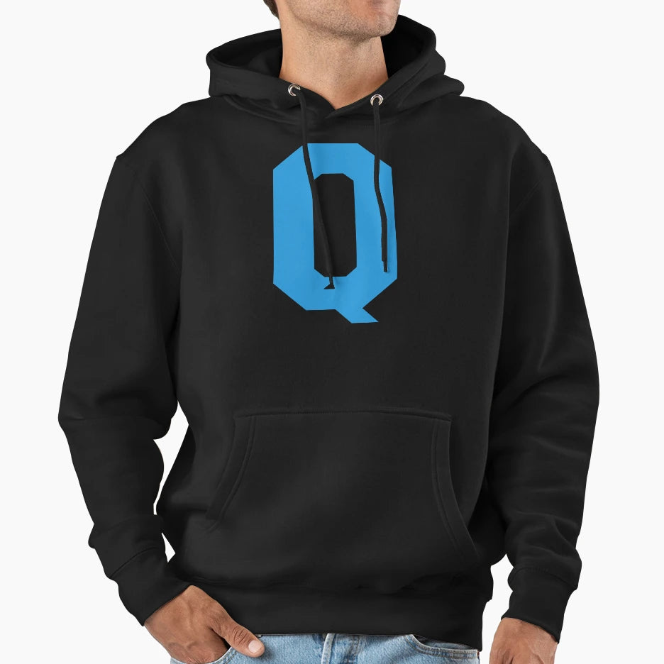Alphabet Blue Q Sports Letter Q Hoodie - Trendy Graphic Men Women - T-Shirt, Sweatshirt, Hoodie