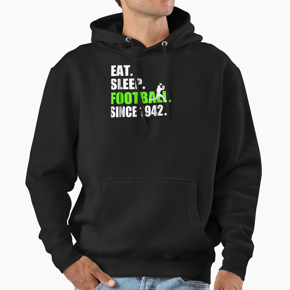 Eat Sleep Since 1942 76Th Hoodie - Casual Everyday Wear for Adults - T-Shirt, Sweatshirt, Hoodie