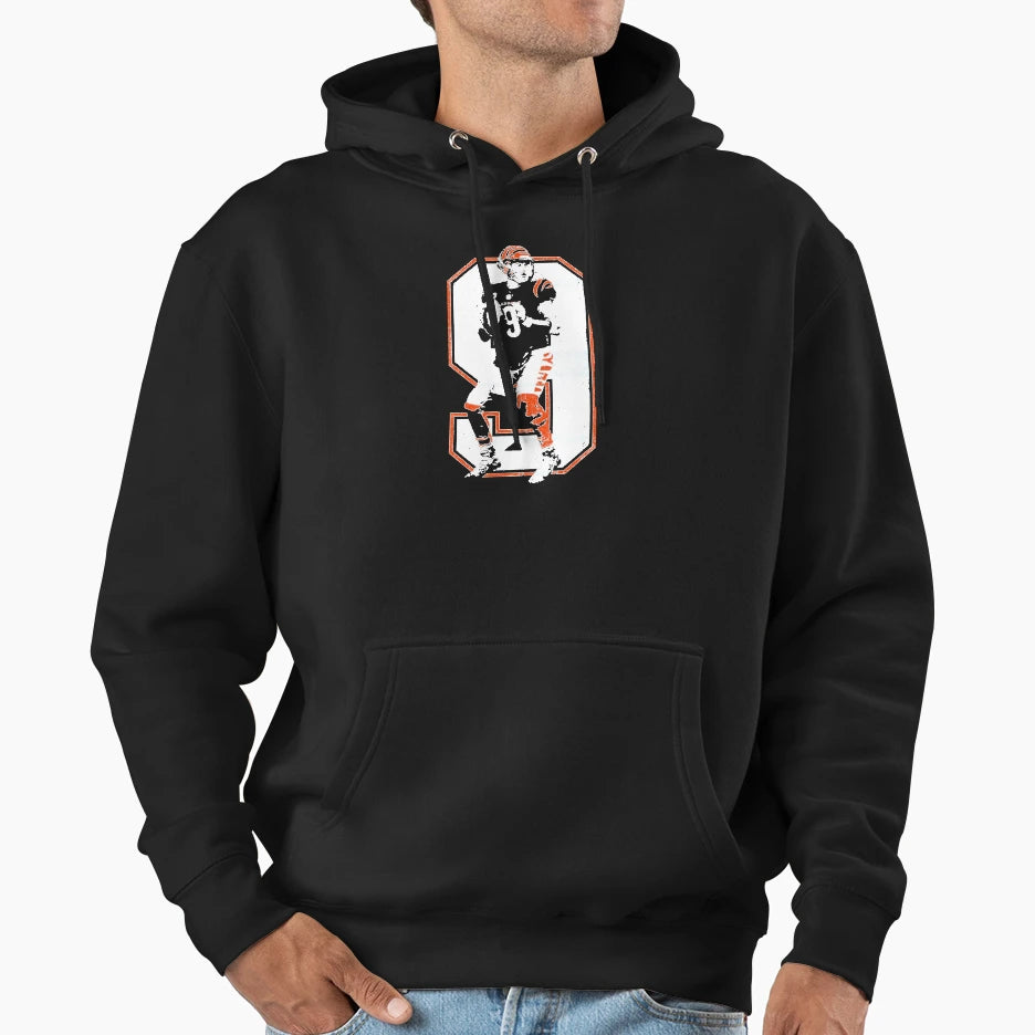 Player Sports Quarterback 14 Wide Hoodie - Casual Everyday Wear Unisex - T-Shirt, Sweatshirt, Hoodie