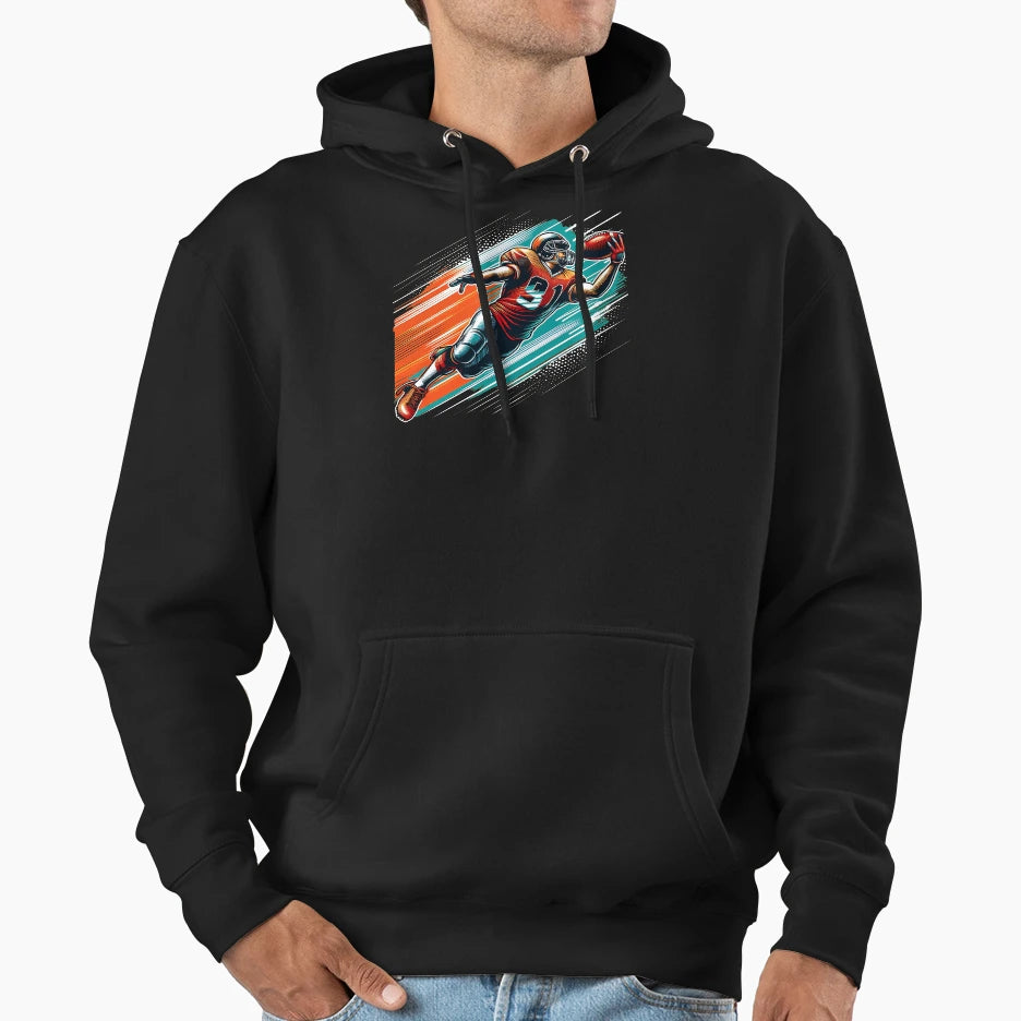 Rugby Player Hoodie - Fun Novelty Design for Adults - T-Shirt, Sweatshirt, Hoodie