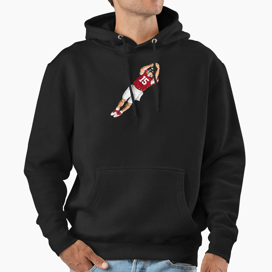 Fernando Mendoza Catch Superhero Hoodie - Minimalist Print for Adults - T-Shirt, Sweatshirt, Hoodie
