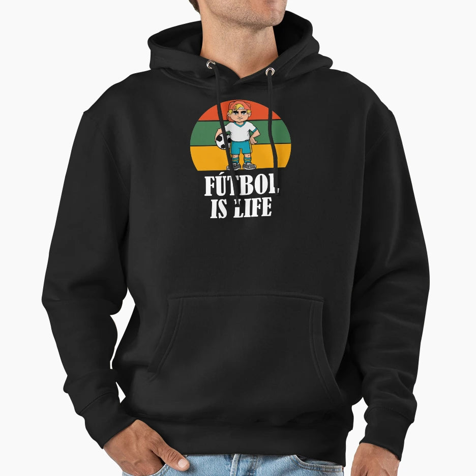 Futbol Is Life Soccer Lover Football Hoodie - Casual Everyday Wear Unisex - T-Shirt, Sweatshirt, Hoodie